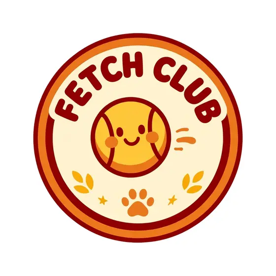 Smiling Tennis Ball in Round Badge
