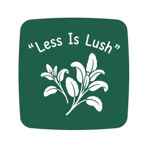 Less Is Lush Sage Badge Forest Green