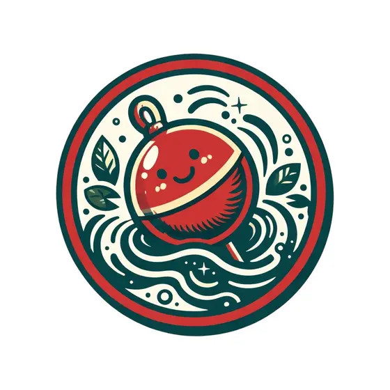 Bobber with Leaves and Swirling Waves