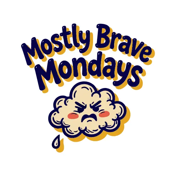 Grumpy Cloud With Raindrop Lettering