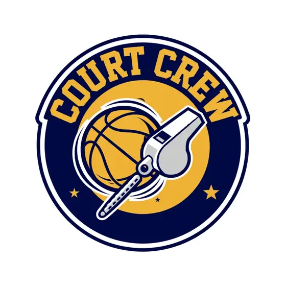Court Crew Navy Gold Circle Badge