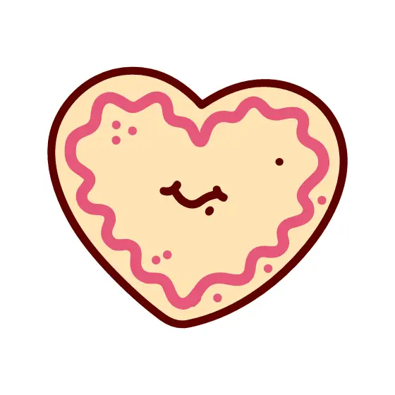 Winking Heart Cookie With Sprinkles