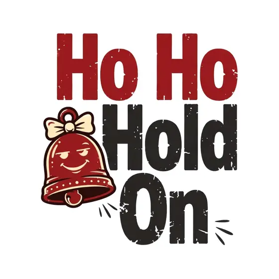 Red Bow Bell With Charcoal Hold On