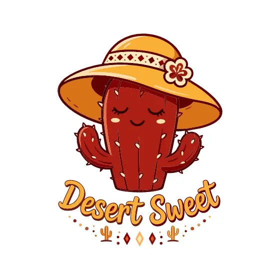 Red Cactus in Yellow Sun Hat