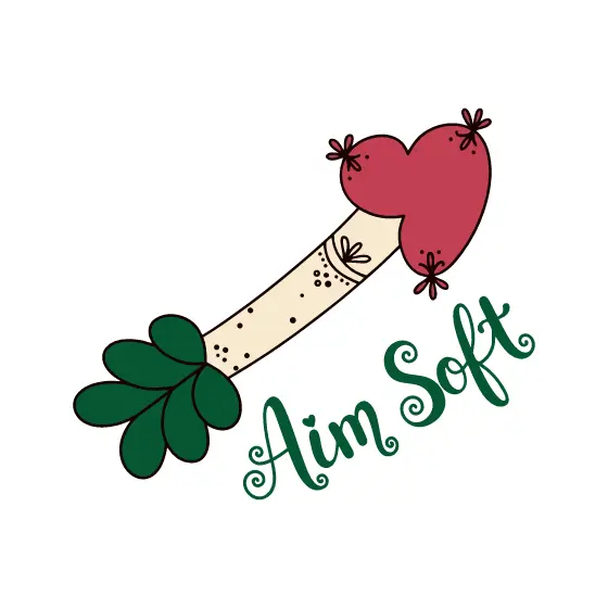 Tilted Heart Arrow With Script Text