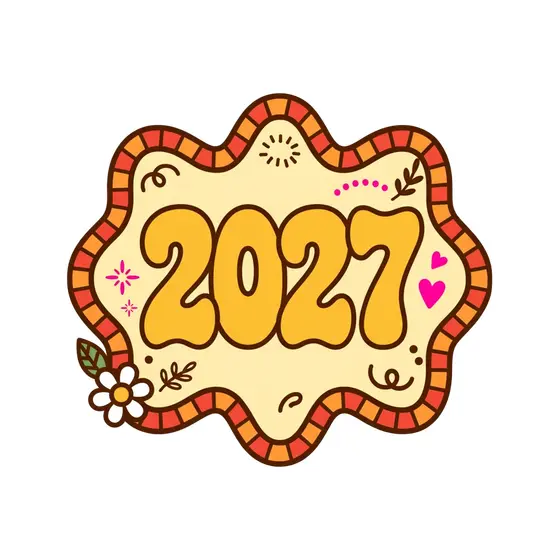 Wavy-Edge 2027 Starburst Badge
