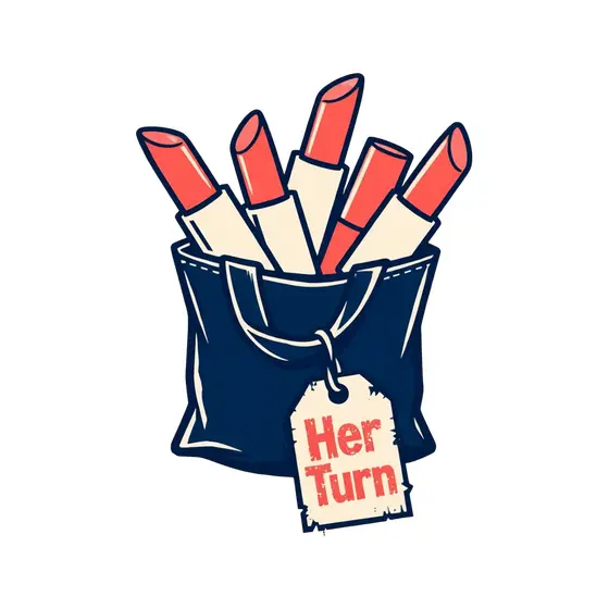 Lipstick Tote With Her Turn Tag