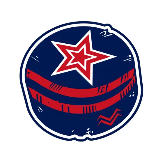 Navy Puck With Outlined Star Emblem