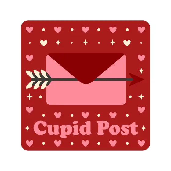 Pink Envelope On Red Ground