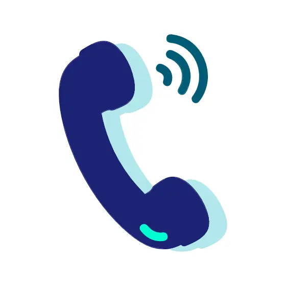 Navy Phone With Sound Waves