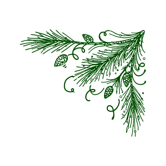 Mirrored Pine Corner With Dense Needles