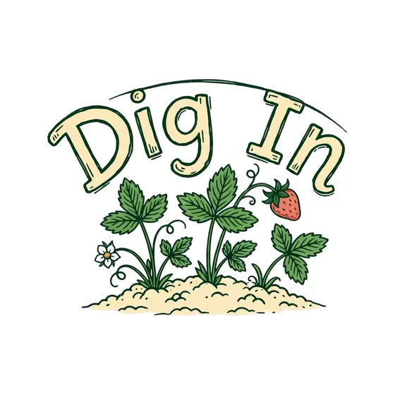 Dig In Strawberry Plants With Blossom