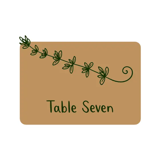 Thyme Sprig With Curl Table Card