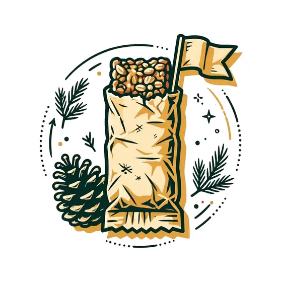 Upright Snack Bar With Waving Flag