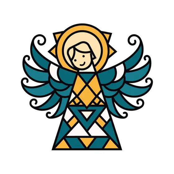 Geometric Angel With Diamond Gown