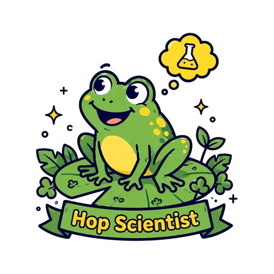 Excited Frog Thinking Flask Bubble