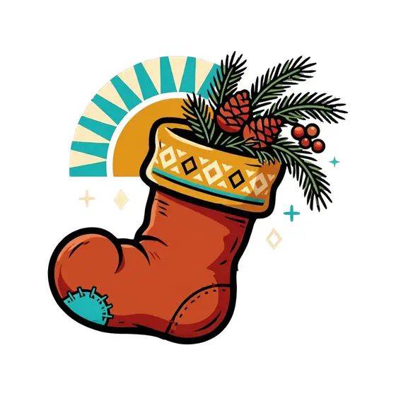 Rust Stocking With Pine Spill
