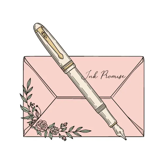 Fountain Pen Over Blush Love Letter