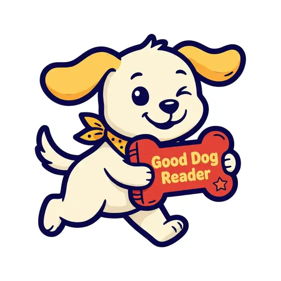 Running Puppy With Star Bone Book