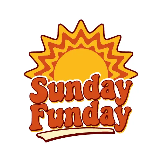 Sunday Funday Sunburst Lettering