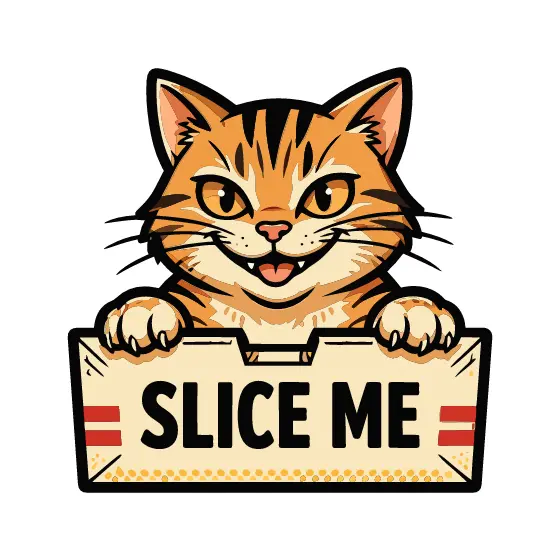 Grinning Tabby Cat With Striped Fur