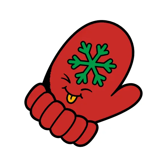 Winking Mitten Sticking Out Tongue