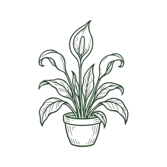 Peace Lily with Curled Spathes