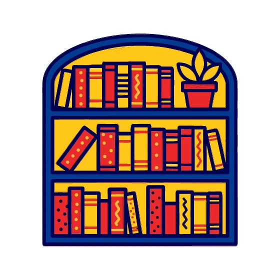 Arched Bookshelf With Tilted Book