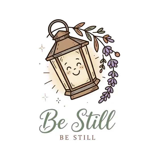 Tilted Wooden Lantern With Smile