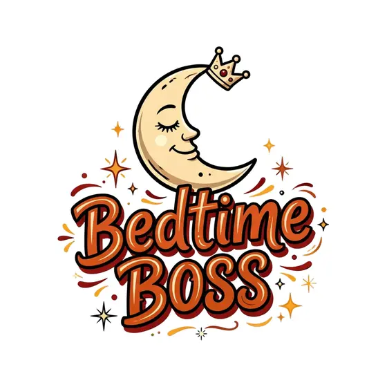 Crescent Moon With Crown Bedtime Boss