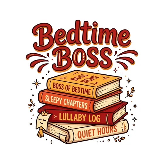 Red Stacked Books With Lullaby Log