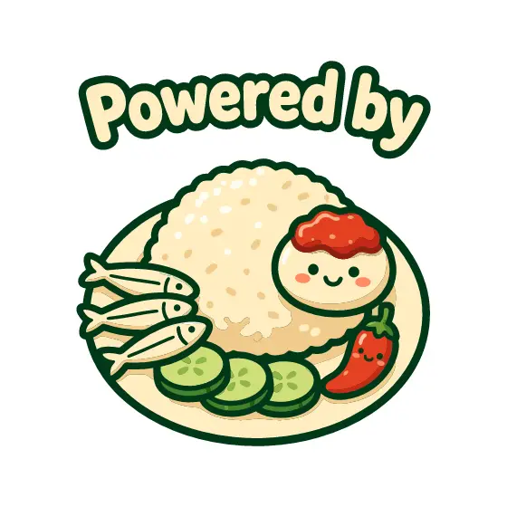 Kawaii Nasi Lemak Plate With Anchovies