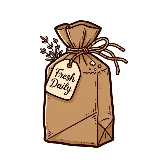 Tall Kraft Bag With Herb Sprig