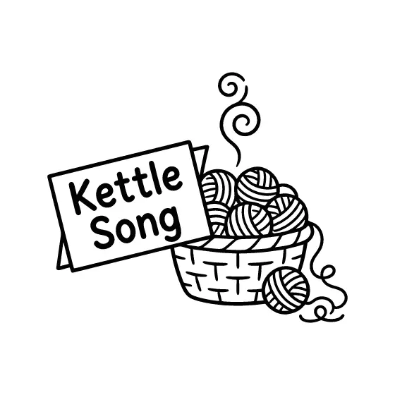 Kettle Song Label With Yarn Basket