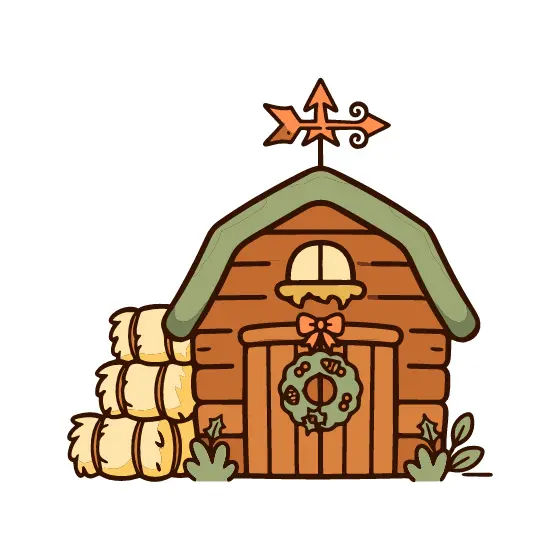 Green-Roofed Barn With Arrow Vane