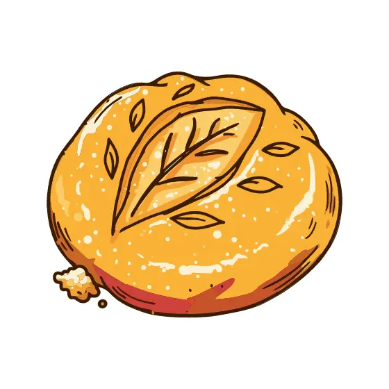 Round Sourdough Boule With Leaf Scoring