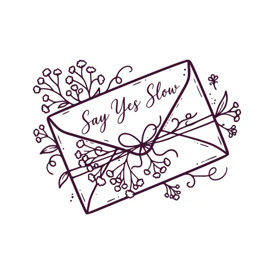 Say Yes Slow Envelope With Flower Cluster