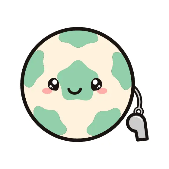 Mint Green Soccer Ball With Whistle