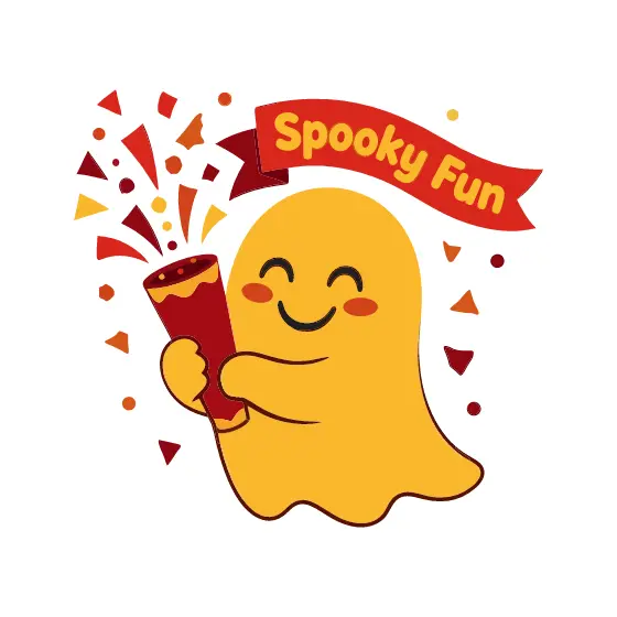 Grinning Ghost Celebrating with Popper