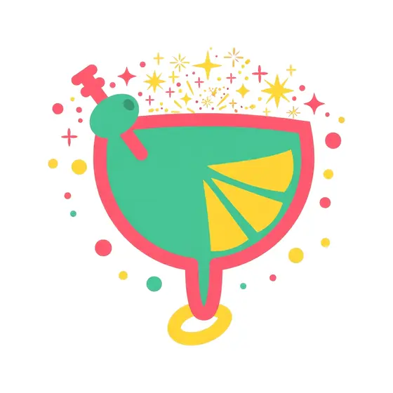Mint Cocktail Glass With Lemon Wedge