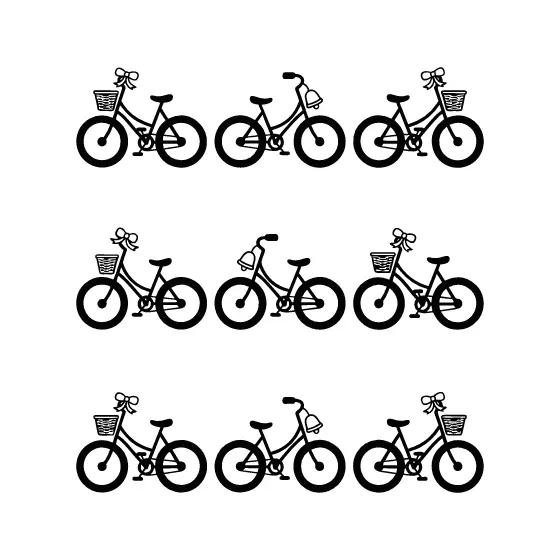 Cruiser Bicycles With Baskets and Bows