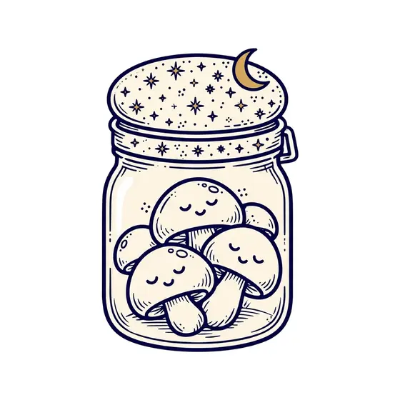 Mushroom Jar With Star Lid