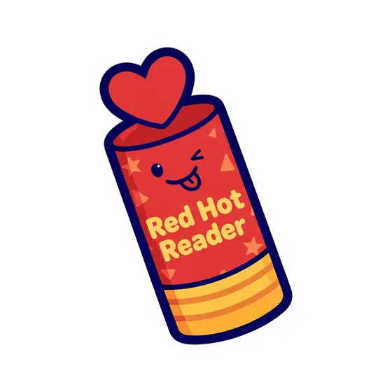 Winking Red Crayon with Stars and Tongue