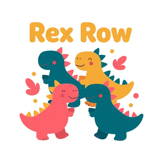 Dinosaur Friends Huddle With Leaves