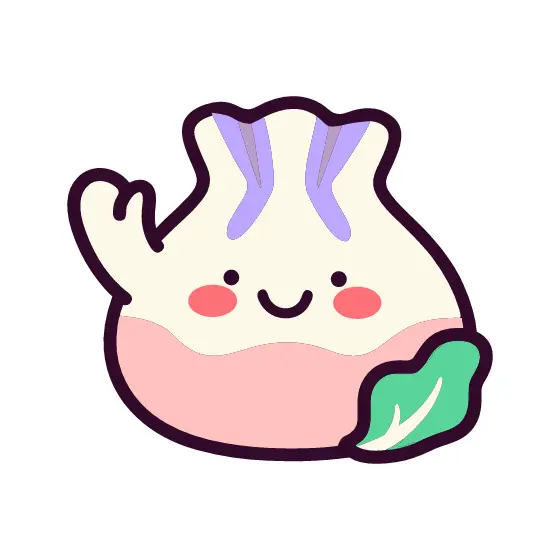 Two-Tone Dumpling Waving Hello