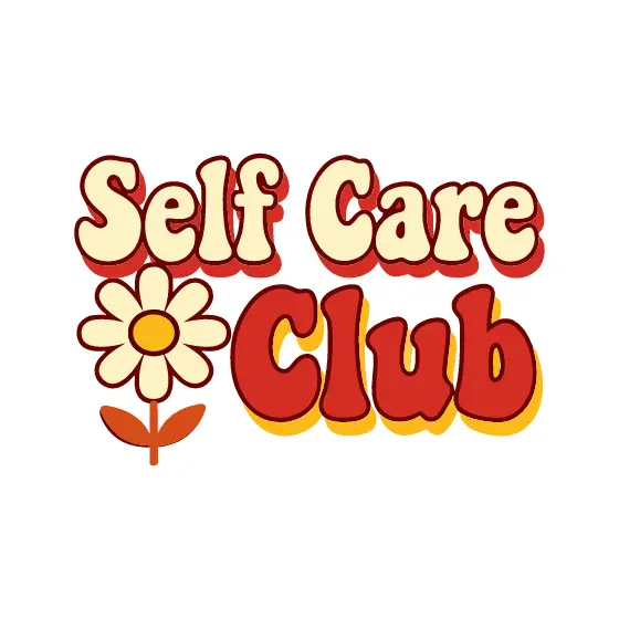 Self Care Club Lettering With Daisy Accent