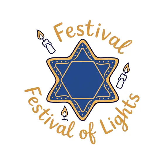 Star of David Badge with Festival Lettering
