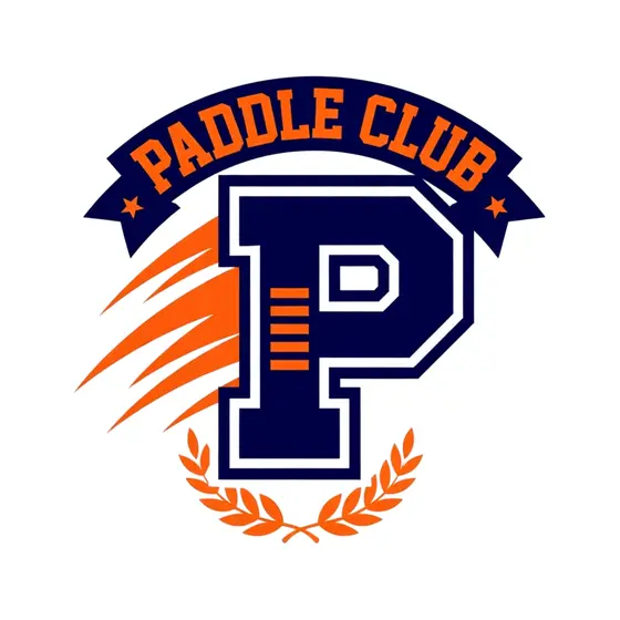 Navy P Paddle Club With Laurels