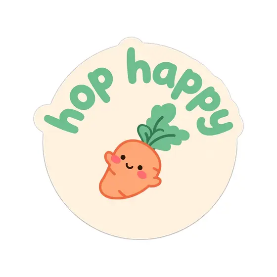 Hop Happy Mint Carrot Sticker