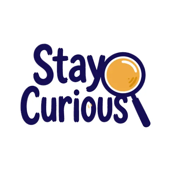 Stay Curious Lettering With Magnifying Glass